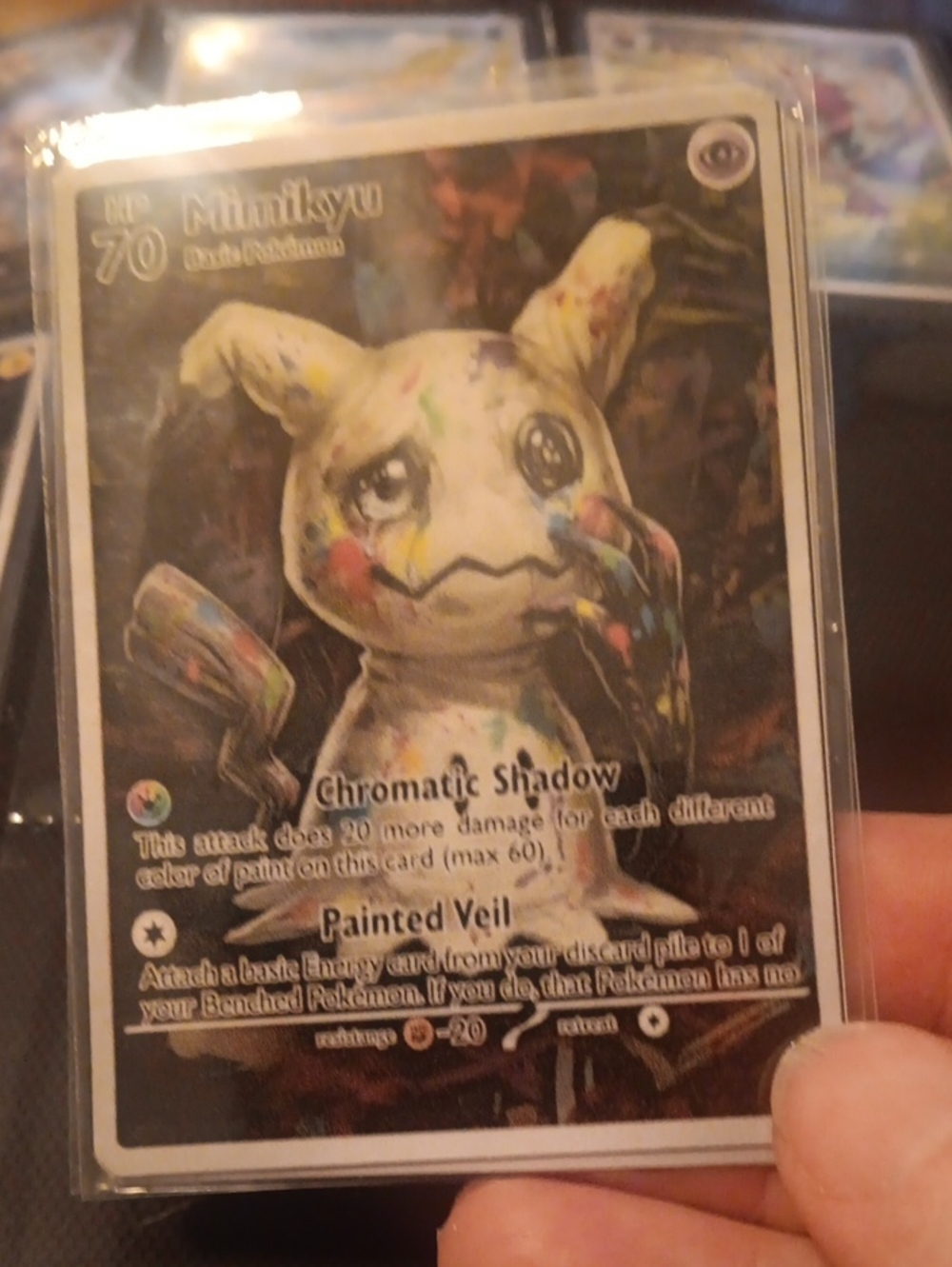 Mimikyu Painted Veil Chromatic Shadow Collector Card - Multicolor